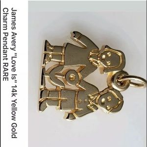 James Avery 14k Gold Charm Boy & Girl LOVE IS❤️